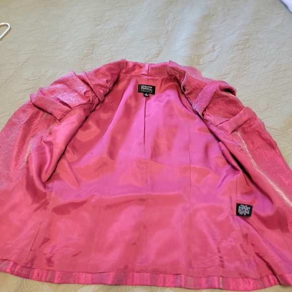 Adrianna Pappel Sparkly Pink Casual Office Formal Blouse Top Size 8 Medium - Picture 6 of 12